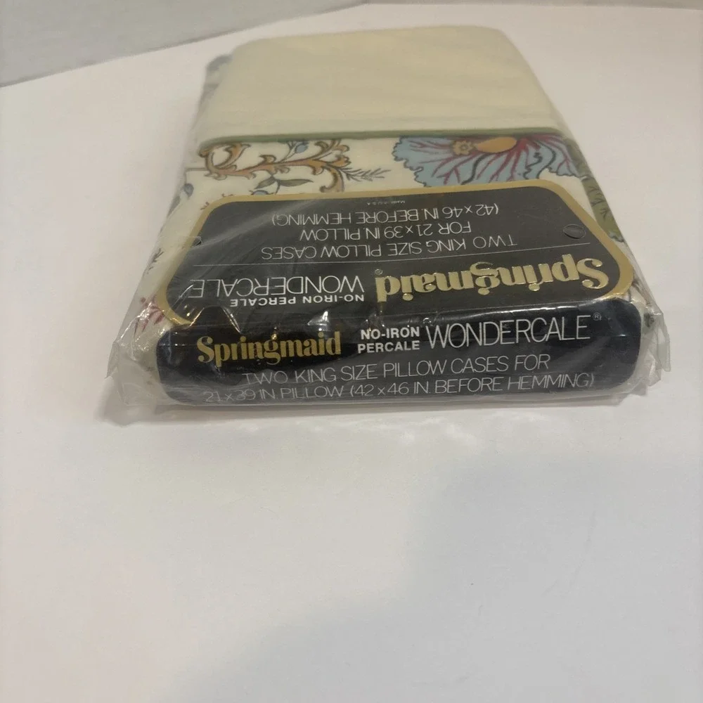 NOS Vintage Springmaid Metropolitan Museum of Art Two King Size Pillowcases USA